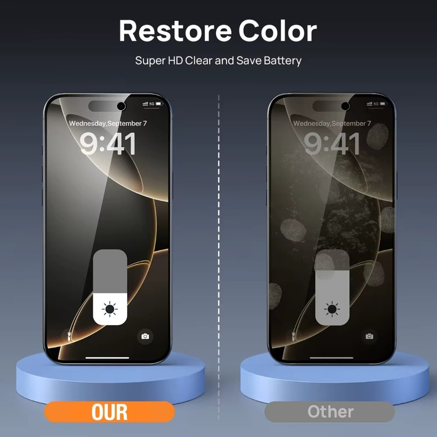 NNBILI 3er-Set Displayschutz aus gehärtetem Glas für iPhone 17 16 15 14 13 12 11 Pro Max und 17e, transparent - Bild 3