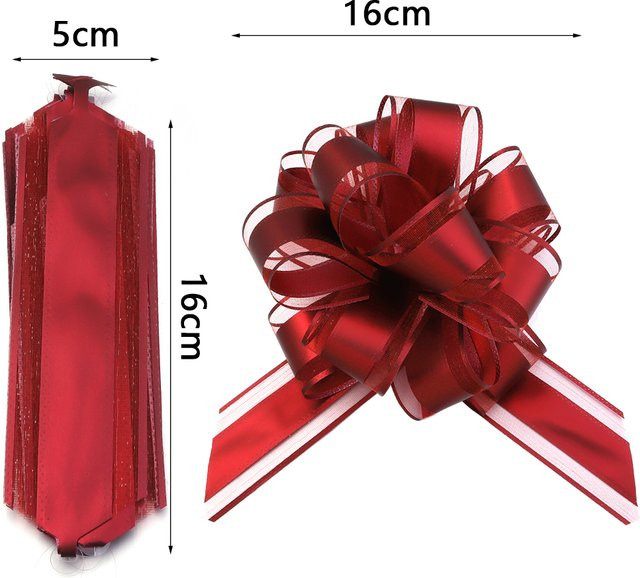 2er-Set Louleur Schnee Garn Hand Ziehen Blumen Bänder in Bunt und Hellgrün für Hochzeits-, Weihnachts- und Partydekoration sowie Geschenkverpackungen - Bild 1