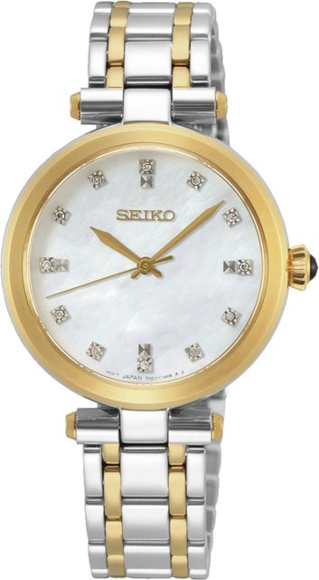 Seiko Damenuhr, Quarz, Edelstahl, Saphirglas, 30 mm, 5 ATM - Bild 1