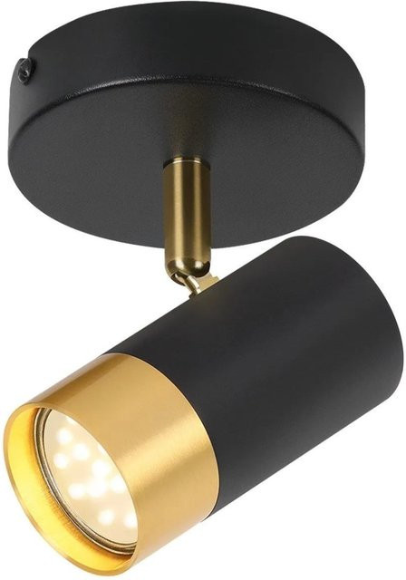 NETTLIFE Deckenstrahler aus Metall in Schwarz, dimmbar, GU10, modern, Durchmesser: 12,5 cm - Bild 1