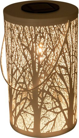 Näve LED-Solarleuchte aus Metall und Kunststoff in Weiß, Höhe: 20 cm - Bild 2