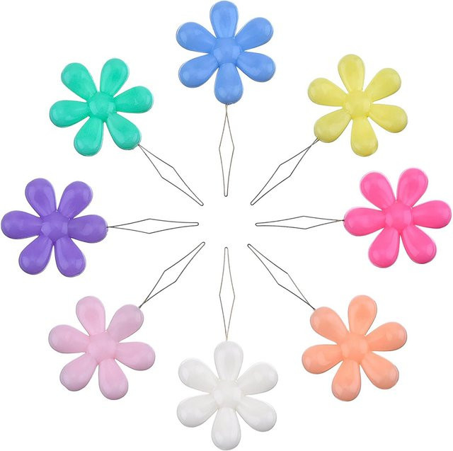OZXHIXU Nadel Einfädler mit Blumenkopf in Multicolour für Handnähen und Kreuzstich - Bild 1