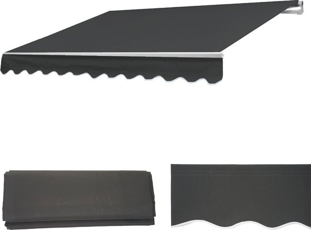 Ersatz-Bezug für MCW Gelenkarmmarkise HWC-E49 aus Polyester, Farbe: Anthrazit, B x H: 2,5 x 2 m - Bild 1