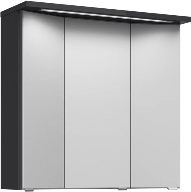 Pelipal Spiegelschrank Trentino in Anthrazit Seidenglanz mit Soft-Close-Türen und Wandmontage, Breite: 75 cm - Bild 1