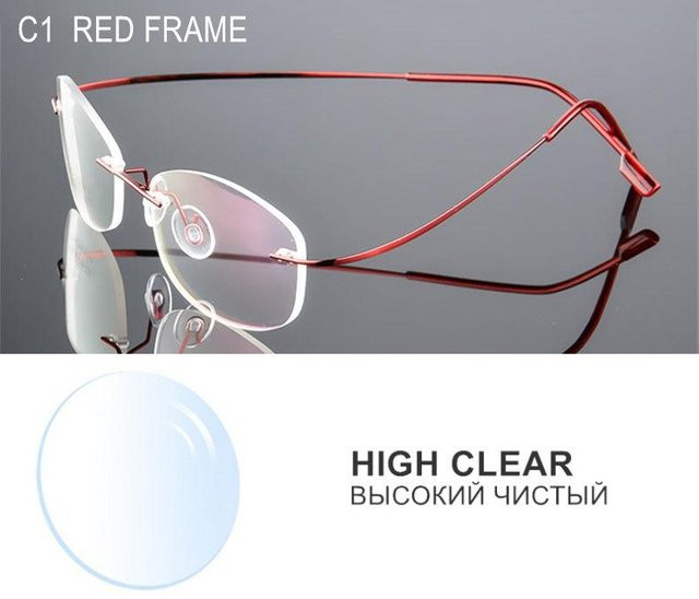 Bai Fen Bai Electronic 3C Korrektionsbrille, randlos, oval, Metall, Unisex, grau - Bild 1
