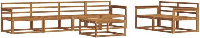 vidaXL Outdoor-Sofagarnitur 7-teilig aus Massivholz Akazie in Braun - Bild 1