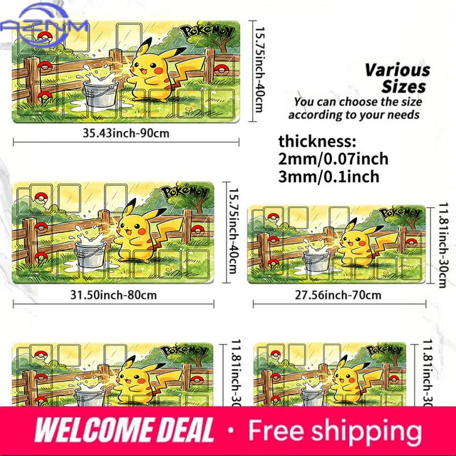 Potdemiel Anime Pokémon Schreibtischunterlage und Gaming-Mauspad in Multicolour - Bild 1