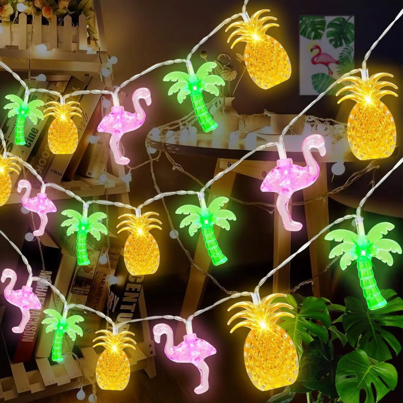 Peach Forest LED Lichterkette mit Flamingo, Ananas und Palme in Multicolour, batteriebetrieben für tropische Atmosphäre - Bild 3