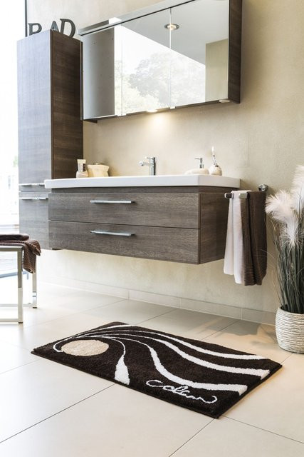 Badematte Colani 18 in Braun und Schwarz, rutschfest und pflegeleicht - Bild 1