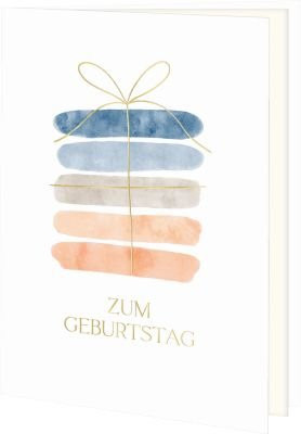 Korsch Geburtstagskarten mit buntem Motiv und Umschlägen, 10 Stück, naturweiß, B: 11,5 cm, H: 17,0 cm - Bild 1
