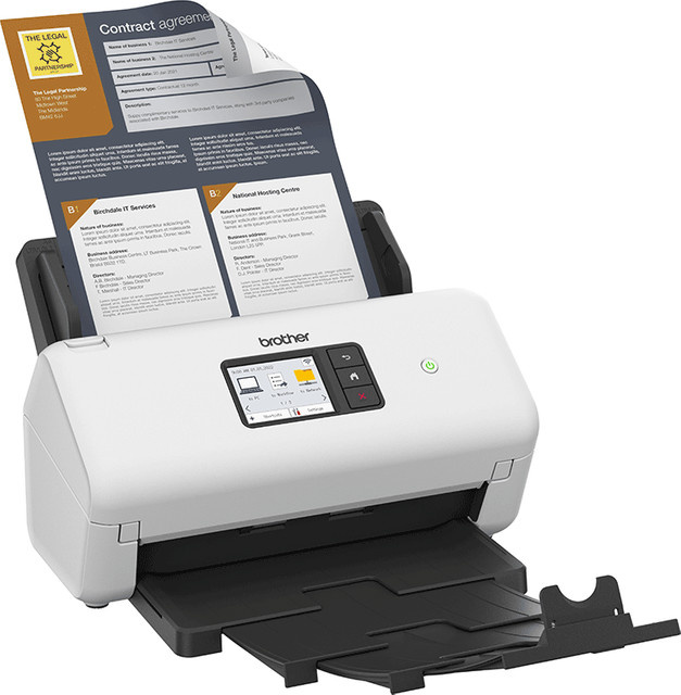 Brother ADS-4500W Dokumentenscanner mit Duplex-Funktion, 600 dpi, 35 ppm, WiFi, LAN und USB, für A4-Dokumente - Bild 1