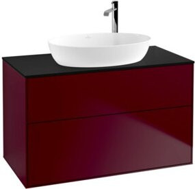 V&B Finion Waschtischunterschrank mit Wandbeleuchtung in Peony Matt, Breite: 100 cm, Tiefe: 50,1 cm - Bild 1