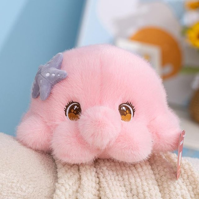 BC Pet Supplies Oktopus Plüschtier, Meerestiere, Rosa / Pink, 32cm - Bild 1
