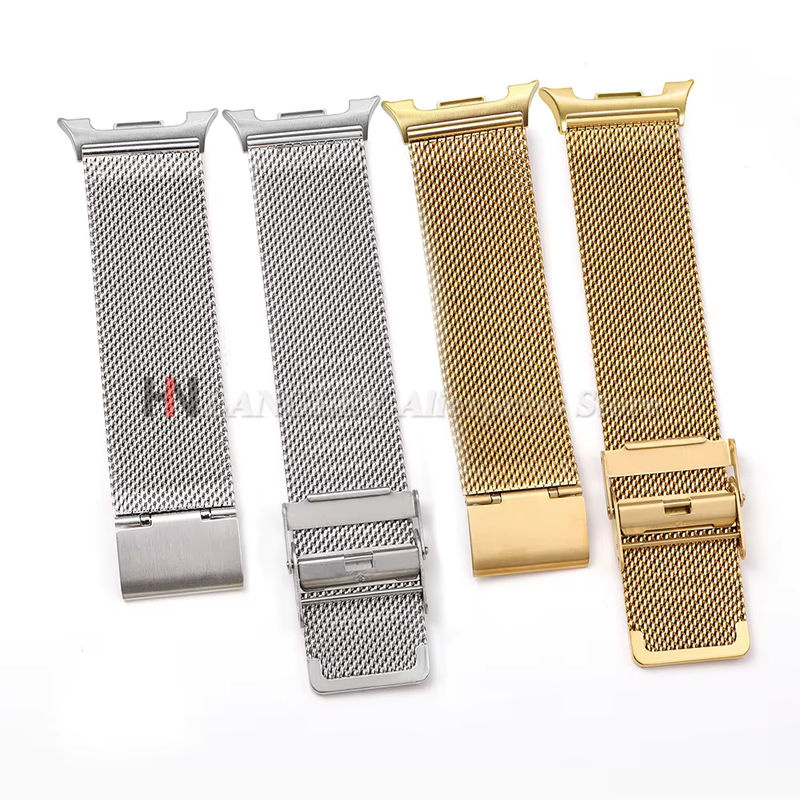Langley Uhrenarmband Milanaise, Edelstahl, Gold, Unisex - Bild 3