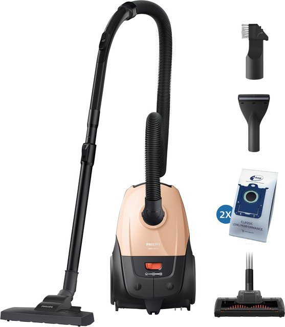 Philips Bodenstaubsauger 2000 Series XD2152/22 mit 3 l Beutelfassungsvermögen, HEPA-Filter und Turbo-Bürste für Tierhaare - Bild 1