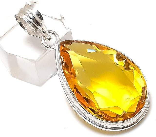 Madonnajewels Anhänger Citrin, 925 Silber, Damen - Bild 1