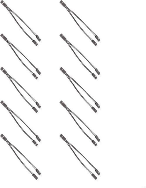 D7YC Dupont 2Pin Y-Splitter Kabel Schwarz, 2,54 mm Anschluss für Mikrocontroller-Anwendungen - Bild 1