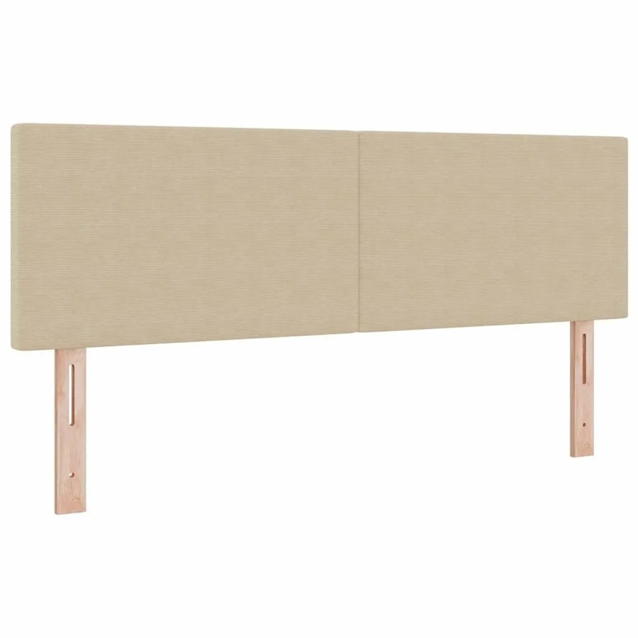 vidaXL Kopfteil für das Bett in Hellgrün-Grau aus Kunstleder und Stoff, Breite: 160 cm - Bild 1