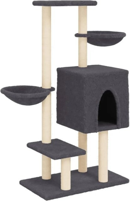 vidaXL Kratzbaum für Katzen in Grau mit Sisal-Elementen und Höhle, Höhe: 117 cm - Bild 1