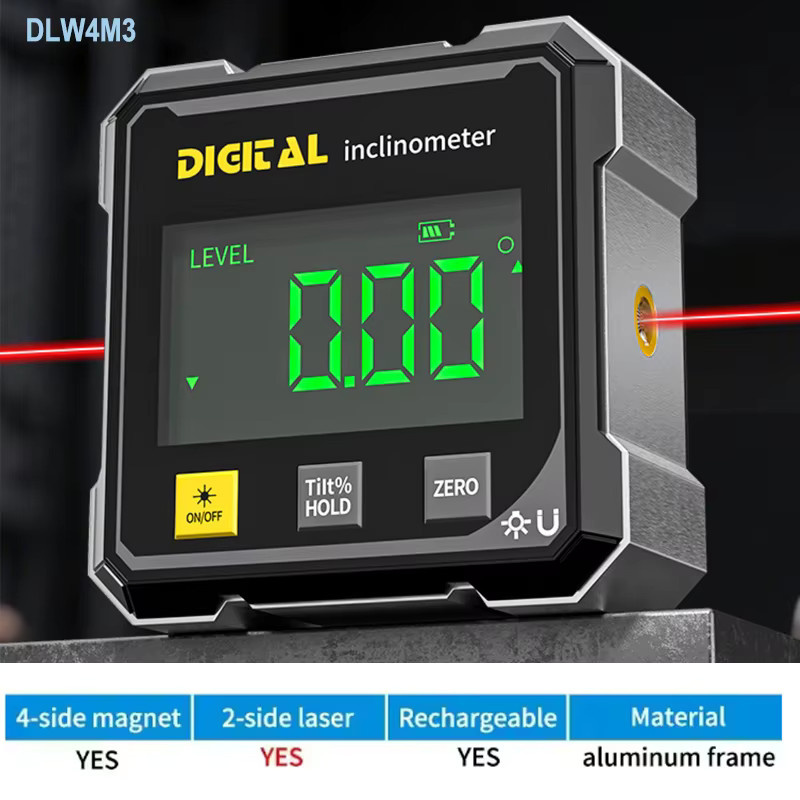 ETOPOO Digitaler Mini-Winkelmesser mit magnetischer Basis und Nivellierbox, 360-Grad-Neigungsmesser und Messlehre - Bild 5