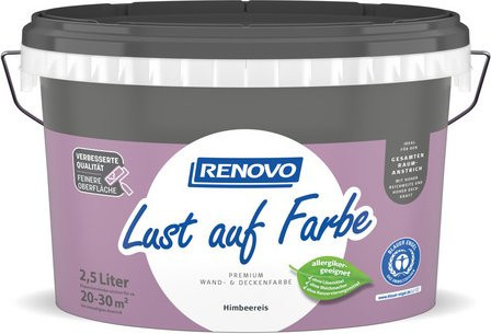RENOVO Dispersionsfarbe Himbeere Lila Matt 2,5 l - Bild 1