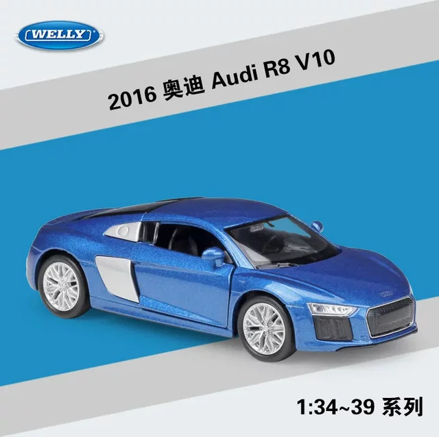 WELLY Audi R8 V10, Modellauto, 1:36, mit Rückziehfunktion, ab 3 Jahren - Bild 1