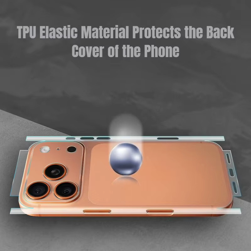 3er-Set Hydrogel-Schutzfolien für Apple iPhone 17 Pro Max, transparente Vollabdeckung für Rückseite und Seitenkanten inklusive Werkzeug - Bild 1