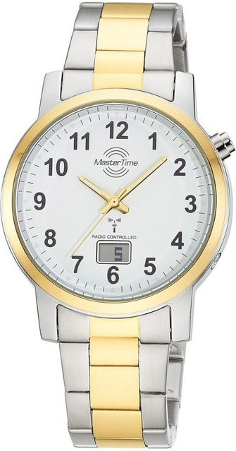 Master Time Herrenuhr, Funk, Quarz, Edelstahl, Bicolor, 40 mm - Bild 1