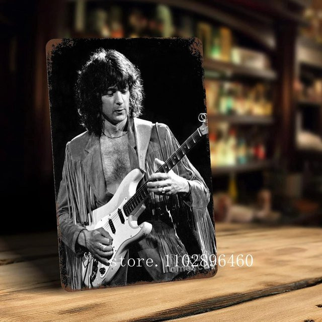 ZX ART Vintage Metallschild Ritchie Blackmore Wanddeko, B/H: 20 x 30 cm, Multicolor - Bild 1