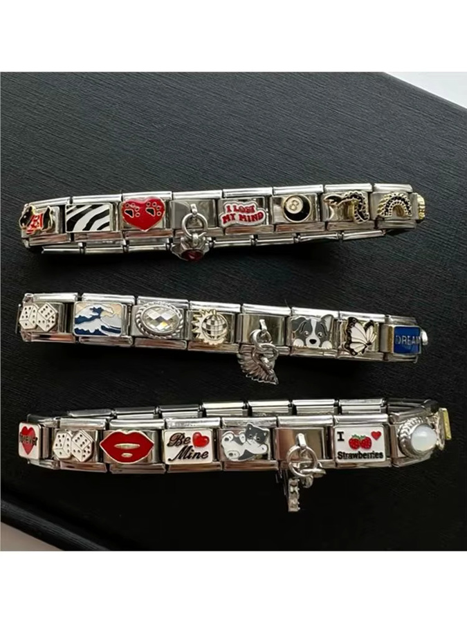Semkeiyee Charm Armband, Perle, Silber, Unisex - Bild 3