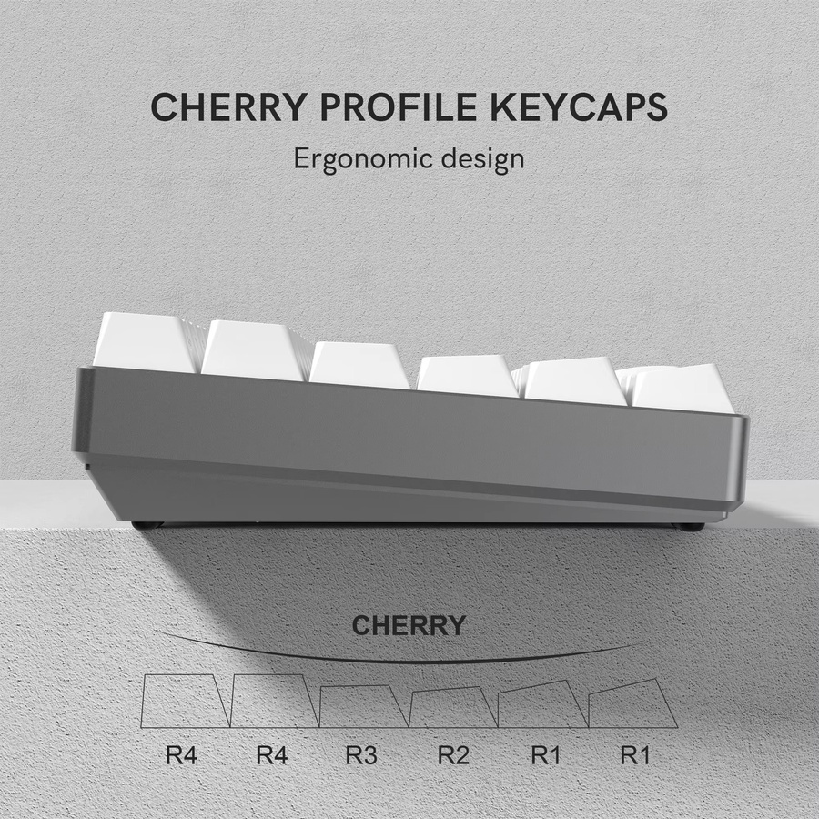 Oeny Double Shot PBT Tastenkappen im Cherry-Profil, 133+ bedruckte durchscheinende Tasten in Weiß für mechanische MX-Tastaturen - Bild 2