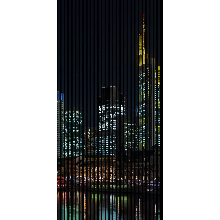 FN Acustico Akustikplatte Frankfurt Bunt aus PET und MDF, B/T/H: 113,3 x 19,0 x 240,0 cm - Bild 2