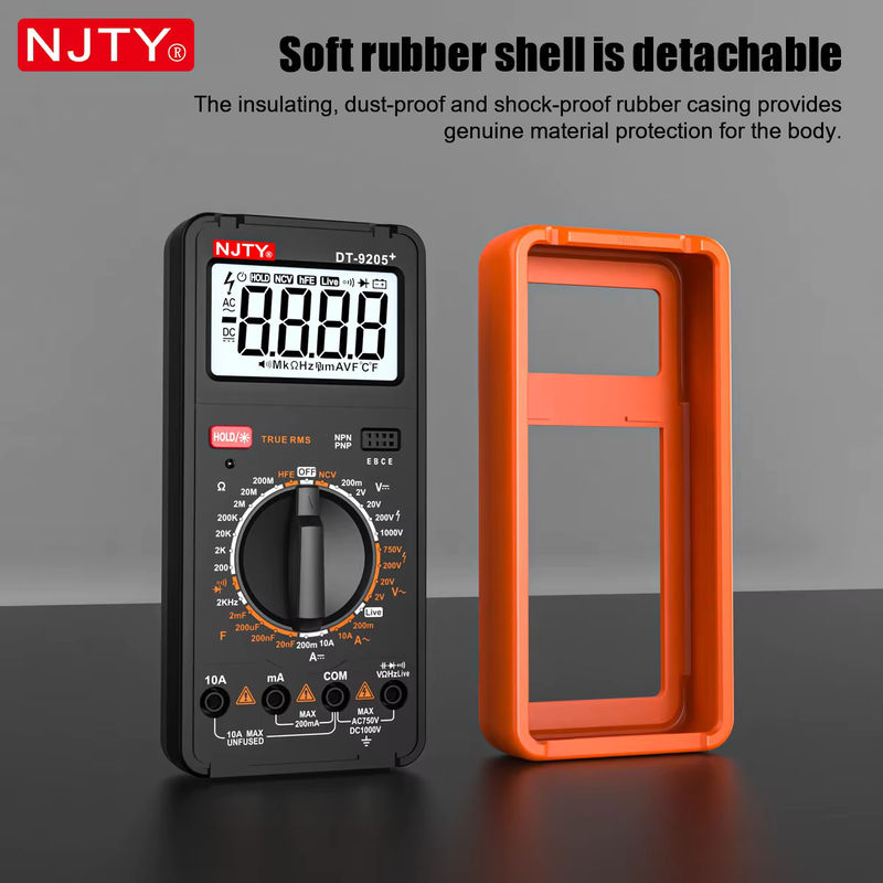 NJTY DT-9205+ Digitales Multimeter mit manueller Bereichswahl für Spannung, Strom, Widerstand und Frequenz - Bild 4