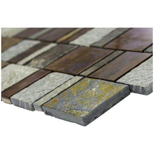HuH Mosaik Mosaikfliese Urban-Mix Wandbelag in Grau mit Steinoptik, B: 29,8 cm, L: 29,6 cm - Bild 2