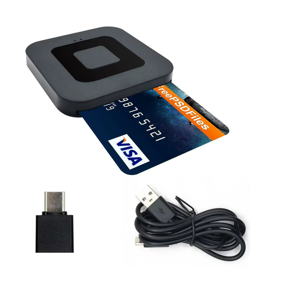 UTHAI X05 Quadratischer Smartcard-Leser USB 2.0 in Schwarz für ATMC AC DNI IC Bankkarten - Bild 5