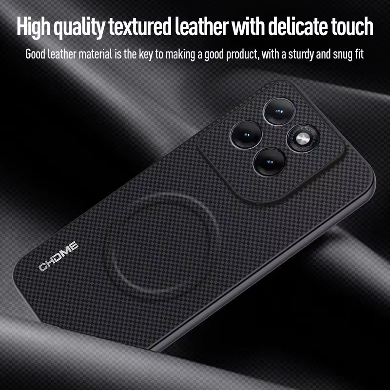 Magnetische Schutzhülle mit Business-Markenmuster für Motorola Moto Edge 70 Ultra Fusion+ 60 Pro 50 neo G77 G67 G86 G56 in Rot - Bild 2