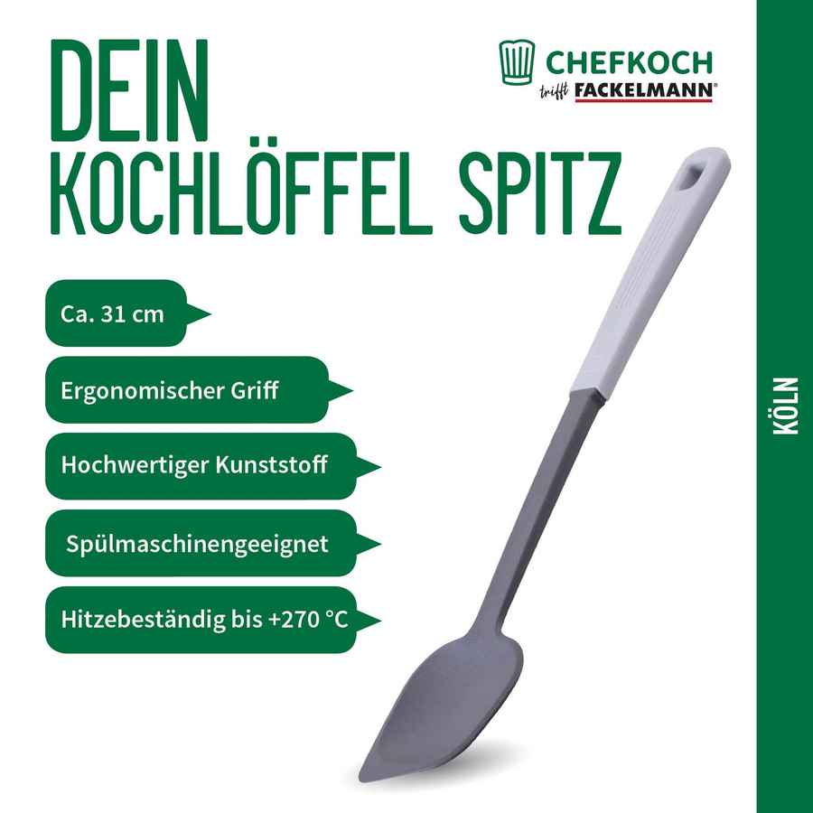 Fackelmann Kochlöffel spitz Köln in Grau, Länge: 31 cm - Bild 3