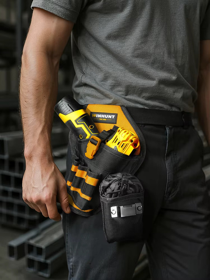 WINHUNT Werkzeugtasche mit Bohrerhalter, Schlagschrauberhalter und Bit-Tasche in robuster Ausführung für deinen Werkzeuggürtel - Bild 4