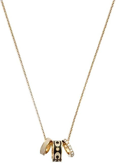 Coach Halskette, Messing, Gold, Zirkonia, Damen - Bild 1