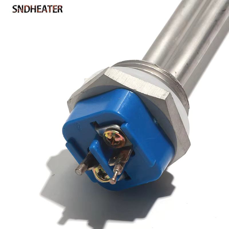 SNDHEATER Rohrheizkörper Tauchwasser-Heizelement mit blauer Abdeckung DN25/G1 BSP Gewinde - Bild 2