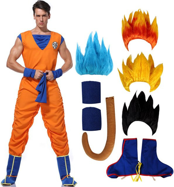 TAKARA TOMY Dragon Ball Goku Cosplay Kostüm, Overalls, Blau, Orange - Bild 1