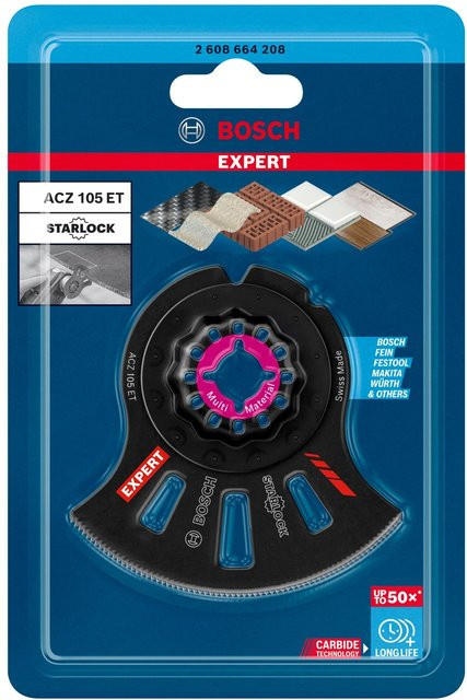 Bosch Expert Segmentsägeblatt ACZ 105 ET MultiMaterial Carbide Tipped für Universal- und Kunststoffanwendungen, Schwarz - Bild 1