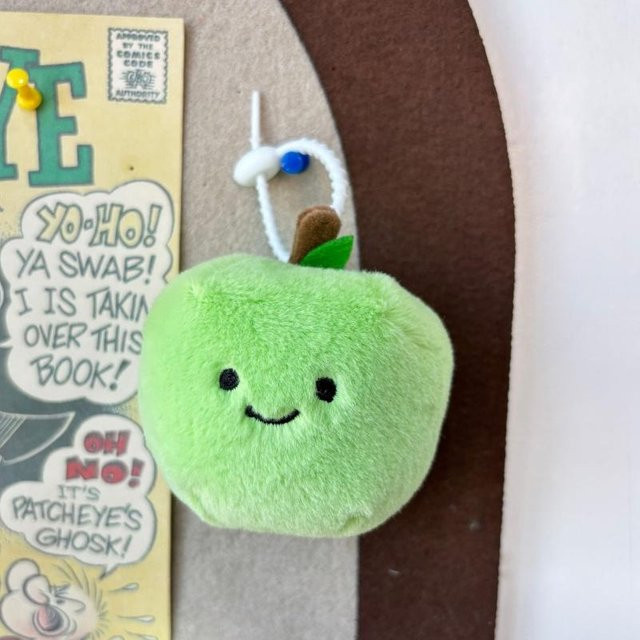 Linyi toy Schlüsselanhänger Grüner Apfel, Plüsch, Kinder - Bild 1