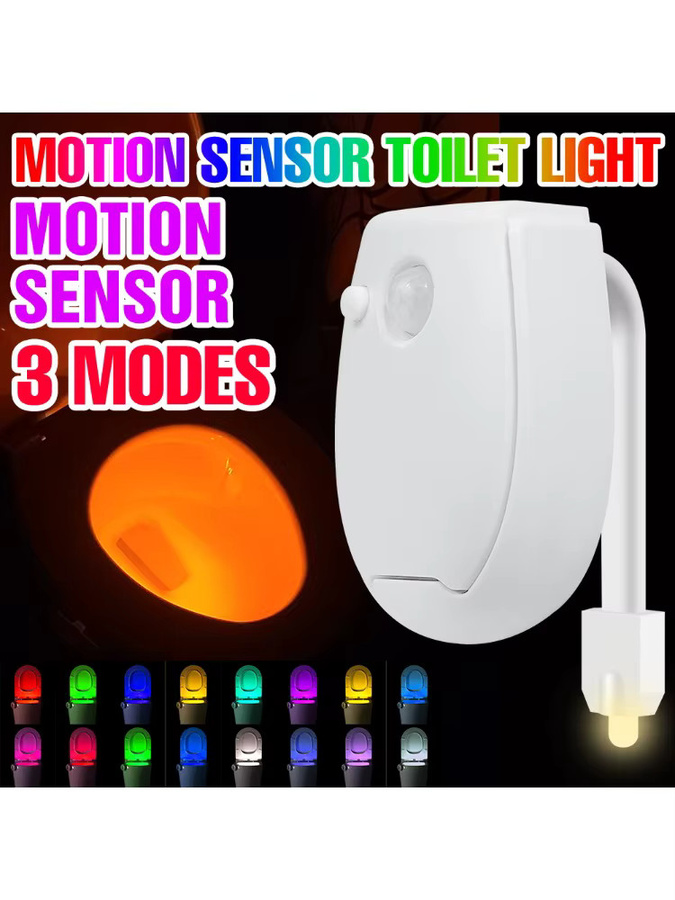 CanLing LED Toilettenlampe mit PIR-Bewegungssensor und 7 Farben in Weiß - Bild 5