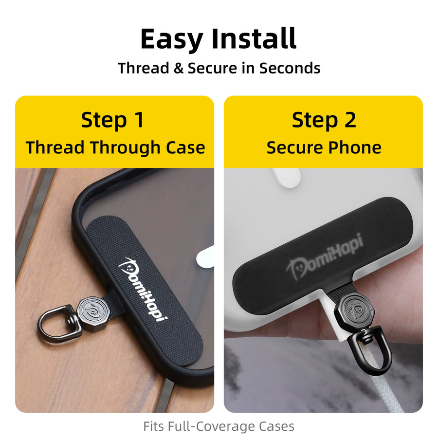 Telefon Tether Tab 360 Grad drehbarer Anti-Drop Lanyard-Clip in Grau für universelle Handyhüllen - Bild 4
