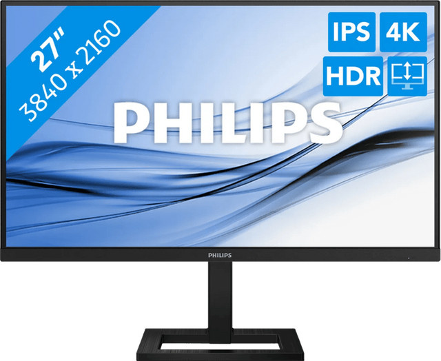 Philips 27E1N1800AE/00 LED-Monitor mit 27 Zoll 4K UHD IPS Display in Schwarz - Bild 1