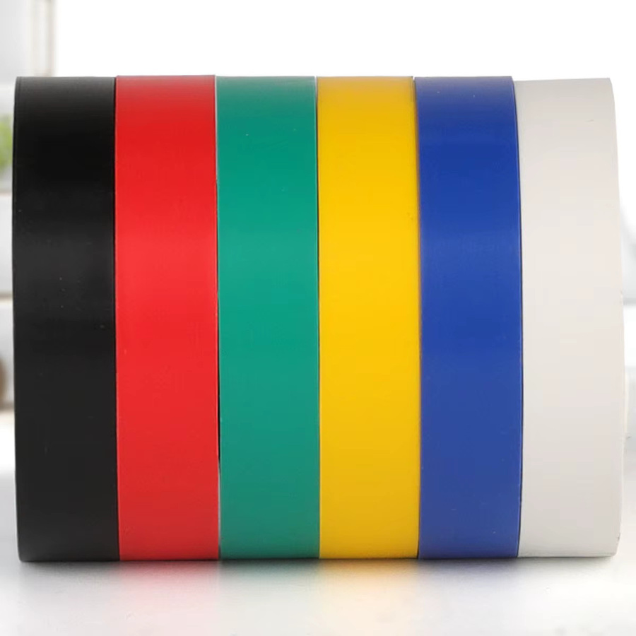 6er-Set isolierendes PVC-Klebeband in Schwarz und Multicolour, wasserdichtes Isolierband für Drähte mit hoher Viskosität - Bild 2