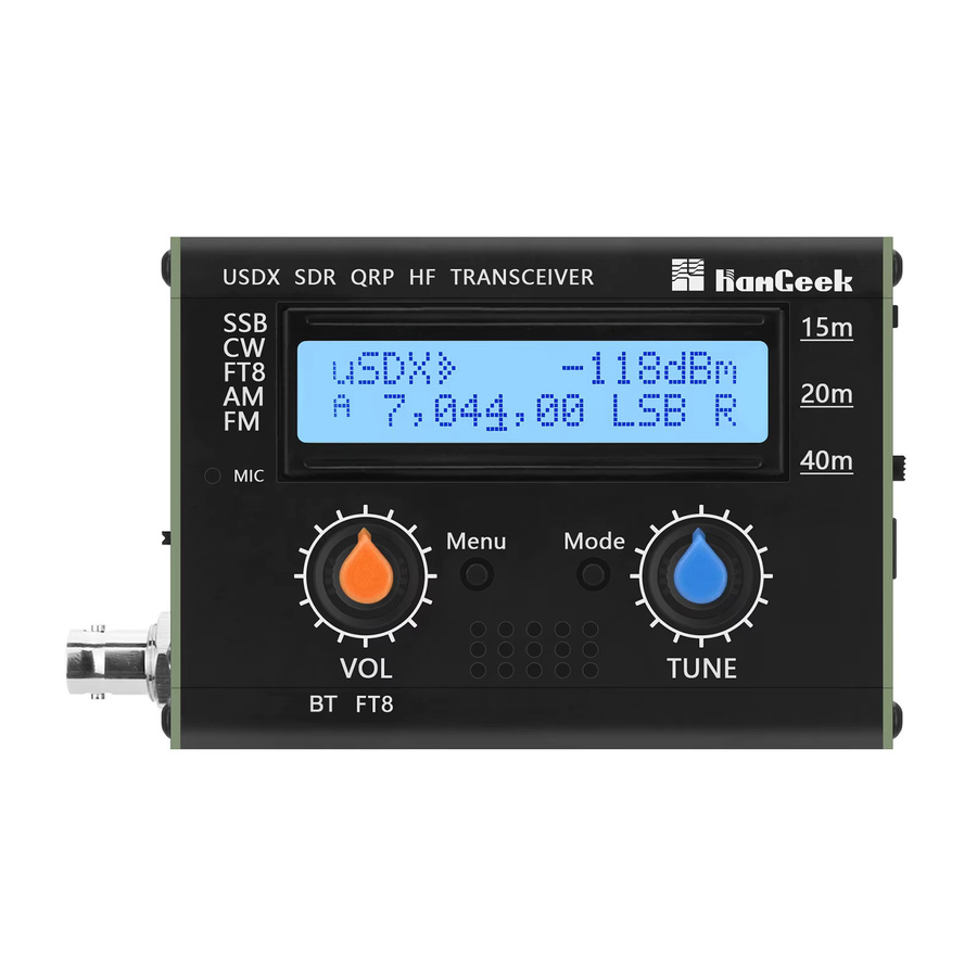 HAMGEEK USDX-FT8 USDX-CW 5W SDR QRP Transceiver 3-Band All Mode HF Transceiver mit Bluetooth in Schwarz - Bild 3