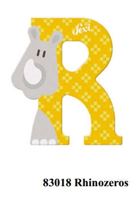 Sevi Holzbuchstabe R Rhinozeros - Bild 1