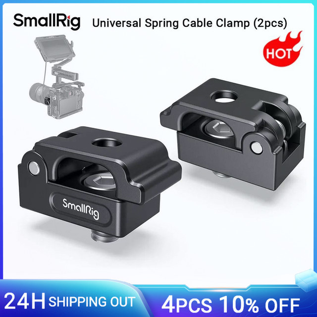 SmallRig Universal-Federkabelklemme, 2 Stück, Schwarz - Bild 1